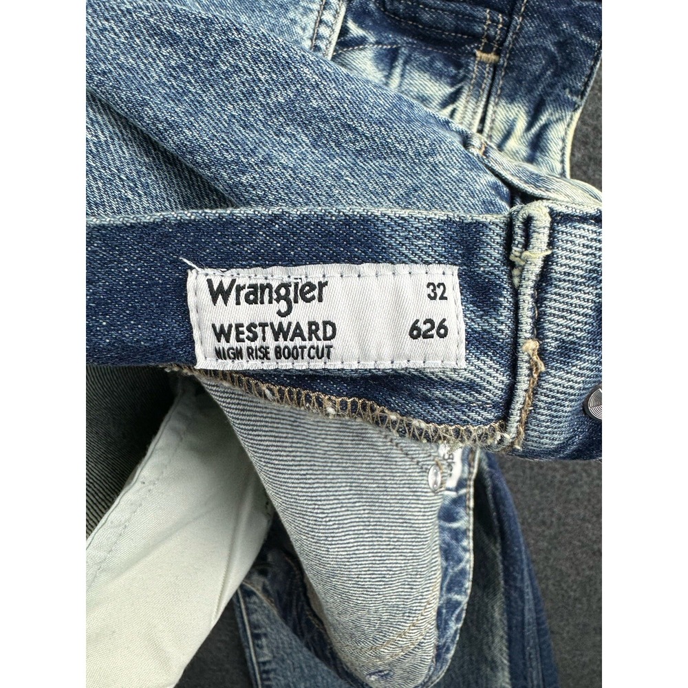 Wrangler Women's Two Tone Color Block High Rise Westward 626 Bootcut Jeans 32x30 - Picture 8 of 16